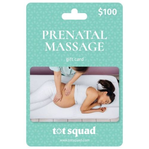 Tot Squad $100 Prenatal Massage Gift Card Baby Registry Essentials Gift Card (Email Delivery)