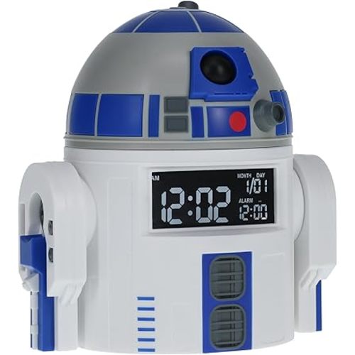 Paladone R2D2 Alarm Clock - Perfect Decor for Star Wars Fans - USB Cable Included - 13 cm (5") Tall