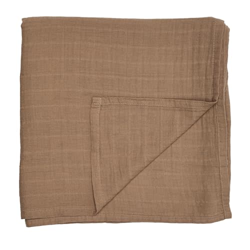 Huxie Swaddle - 100% Organic Cotton - Muslin Swaddle Blankets for Newborn, 47" x 47" (Natural)