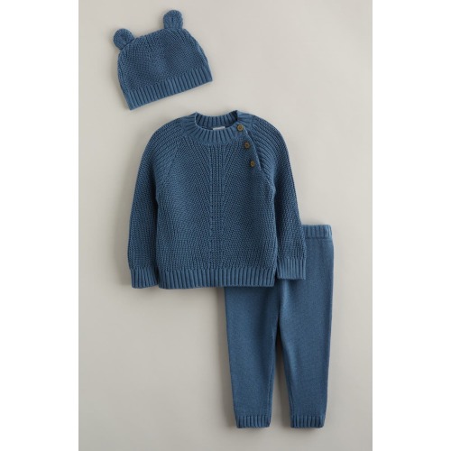 Knit Sweater, Pants & Hat Set