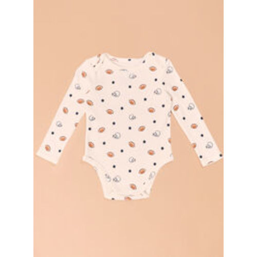 Football Star Bodysuit in White | Tullabee