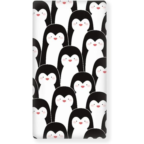 Cute Penguins Fitted Crib Sheet Penguin Cartoon Baby Crib Sheet Fit Standard Crib and Toddler Mattress,Crib Mattress Sheets for Boys Girls 28"x52"