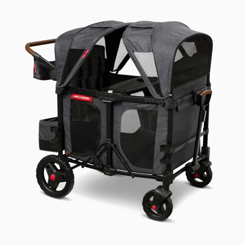 Radio Flyer Voya XT Quad Stroller Wagon - Dark Grey