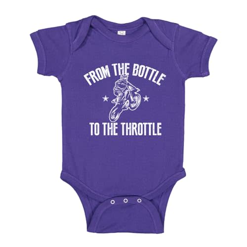 Motocross from The Bottle to The Throttle Dirt Bike Baby Bodysuit/Toddler T-Shirt for Future Rider