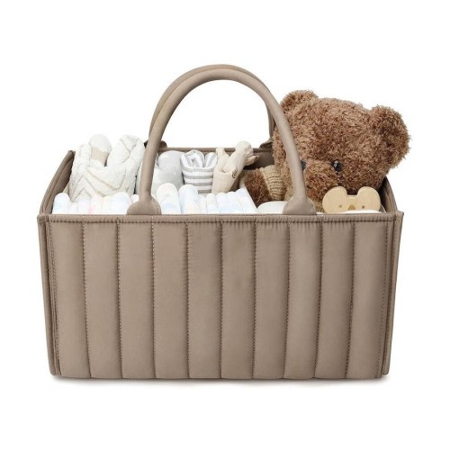 Baby Diaper Caddy Organizer Stylish Storage Basket Gift For Baby Shower - Khaki