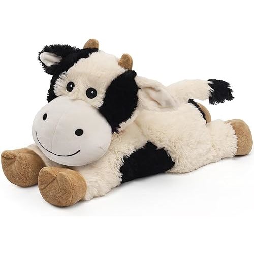 Cuckool Cow Stuffed Animals, Microwavable Stuffed Animals Adorable Fluffy Cow Plush for Warmth & Comfort, Heatable Coolable Lavender Scent Toys, Cute Soft Plushies Cow Gift for Kids Boys Girls & Adult