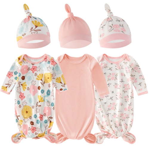 SUCS 3 Pack Baby Sleep Sack 6-12 Months 100% Cotton Baby Sleeping Bag Can Be Knotted Prevent Falls