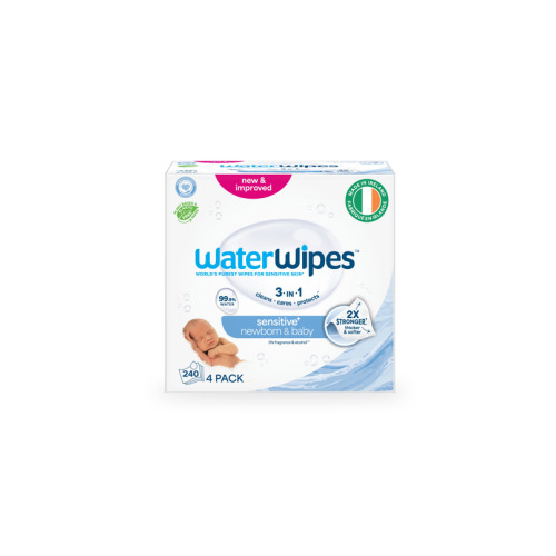 WaterWipes Sensitive+ Newborn & Baby Wipes Unscented & Hypoallergenic