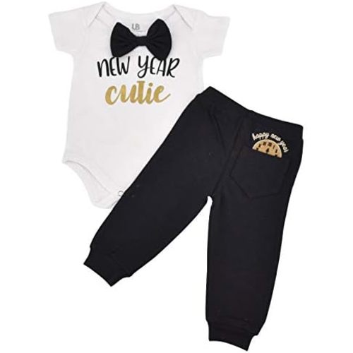 Baby Boys Girls 2pc Outfit Set Short Sleeve Bodysuit with Pants