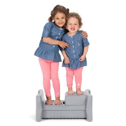 Siblings Kids' Step Stool Gray - Simplay3: Plastic, 22.38" Height, 300 lbs Capacity, No Assembly Required