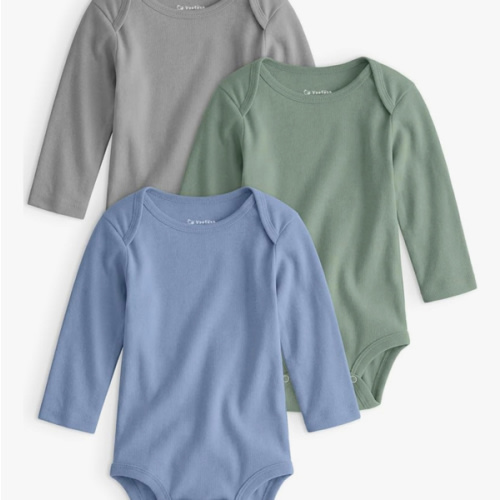 Yoofoss Baby Bodysuits 100% Organic Cotton Baby Onesie Long Sleeve Baby Boys Girls Clothes Soft Newborn Infant Romper, 3 Pack