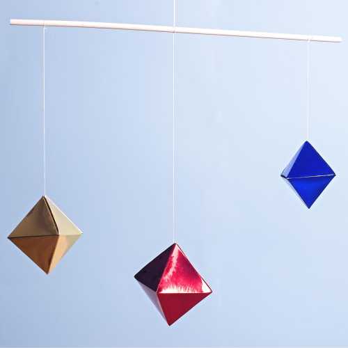 Montessori Octahedron Mobile DIY Kit: Colourful Baby Mobile for Newborn Focus and Early Visual Development (0–2 Months), DIY newborn gift