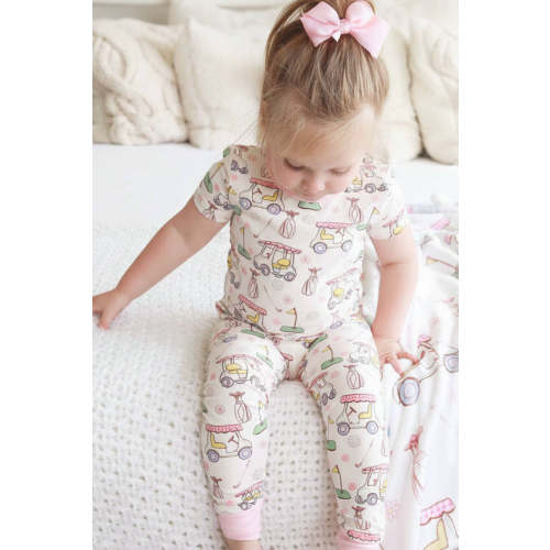 Country Club Cuties Two Piece Pajama Set | Pink