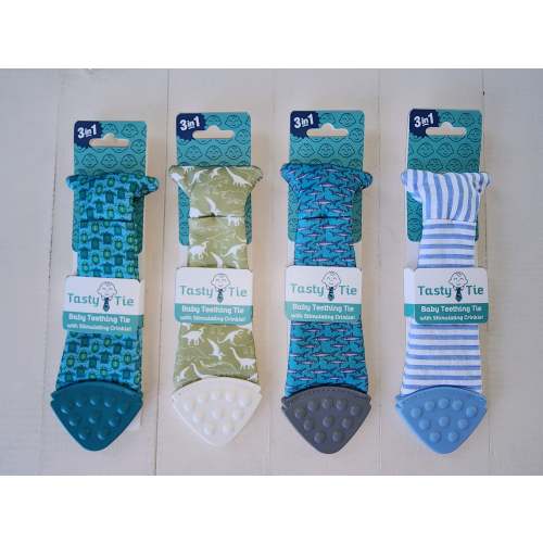 Tasty Tie Teether - 3 in 1 Baby Teether - Baby Boy