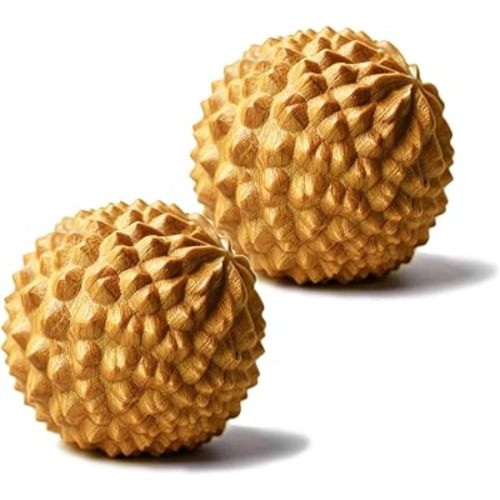 Wood Exercise Balls 2pc, Hand Exercisers for Strength, Therapy Massage Ball for Pain Management, Olders