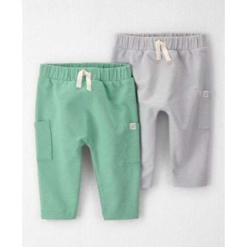 Little Planet by Carters Baby Boys' Organic Cotton French Terry Joggers, 2-Pack Set