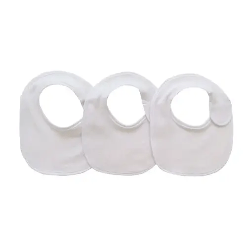 4Baby Newborn AbsorbentTerry Bib White 3 Pack | Baby Bunting AU