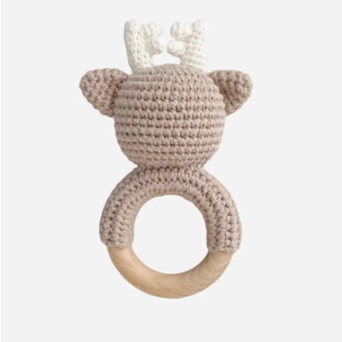 Deer Cotton Rattle Teether