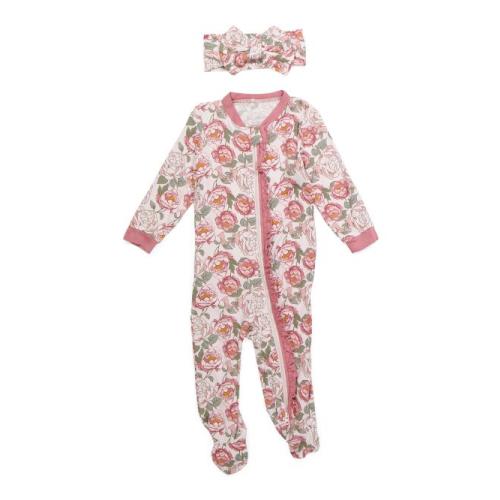 Newborn Girls Floral Footed Coveralls | Kids & Baby | TJ Maxx