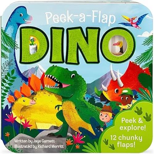 Peek-a-Flap Dino - Children's Lift-a-Flap Board Book, Gift for Little Dinosaur Lovers, Ages 2-7