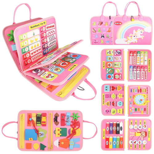 Urban Toys Montessori Busy Board, Sensory Toddler Travel Toy