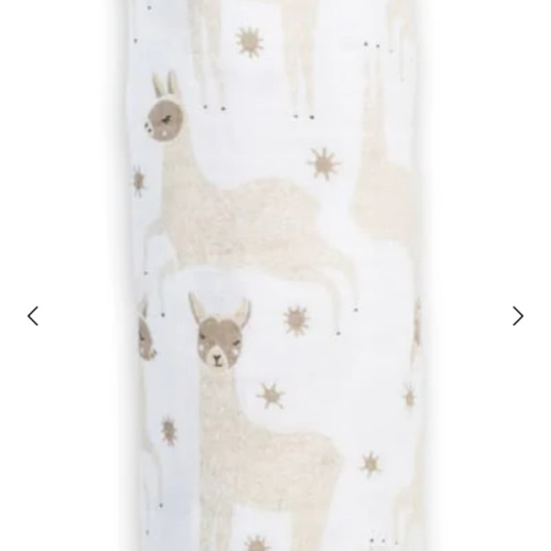 Cotton Muslin Swaddle, Llama