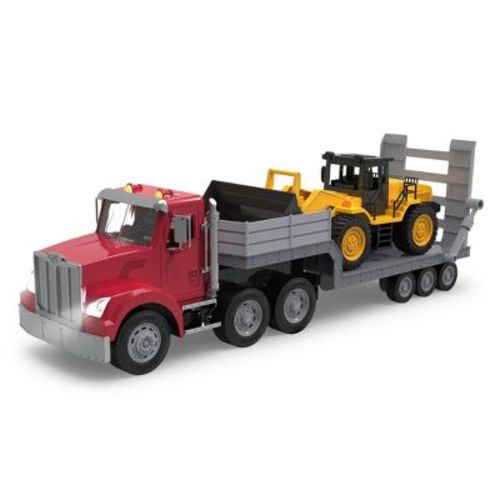 DRIVEN by Battat – Jumbo Carrier Truck with Midrange Front End Loader: Metal & Plastic Toy Vehicle Set