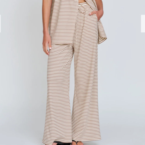 Cream and Light Brown Maternity Pants – Apero Label