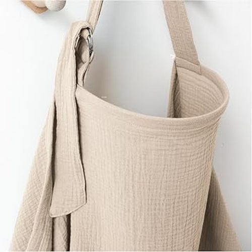 MairMore Muslin Nursing Covers for Breastfeeding, Privacy Breast Feeding Cover with Arch Neckline, 100% Cotton Nursing Apron