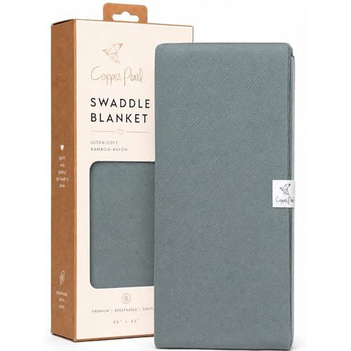 Copper Pearl Swaddle Blankets for Newborns | Soft Stretchy Receiving Blankets for Boys and Girls | Large 46 x 46 Inch Baby Blankets | Lightweight and Breathable Swaddles | Moss