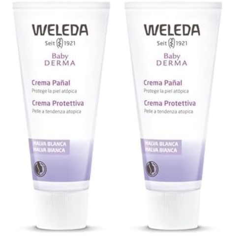 Weleda Baby White Mallow Diaper Care Cream, 1.7 Fluid Ounce, Fragrance Free Plant Rich Protection with White Mallow, Pansy, Sesame and Coconut Oils (Pack of 2)