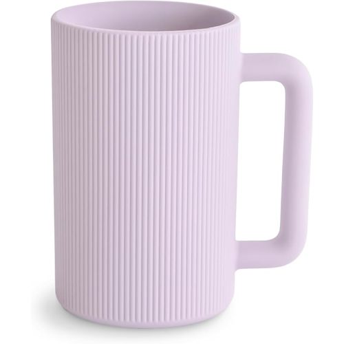 mushie Baby Bath Rinse Cup | 100% Food Grade Silicone | Shampoo & Body Washing Rinser Cup For Kids (Soft Lilac)