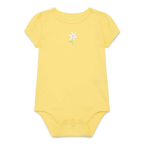 Wonder Nation Baby Girls Bodysuit with Short Sleeves, Sizes 0-24 Months