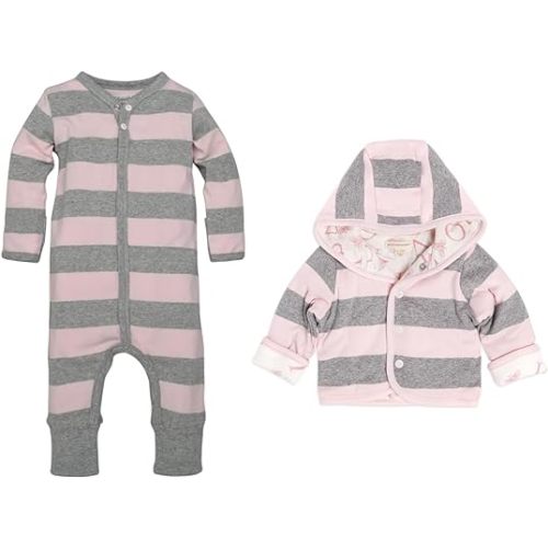 Burt's Bees Baby Romper Jumpsuit, 100% Organic Cotton One-Piece Outfit Coverall