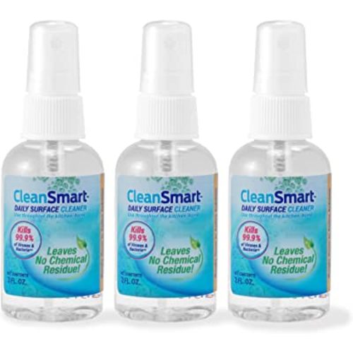 CleanSmart To Go Disinfectant Kills 99.9% of Viruses, TSA-Approved for Safe Travel, 2 oz Bottle (Pack of 3)