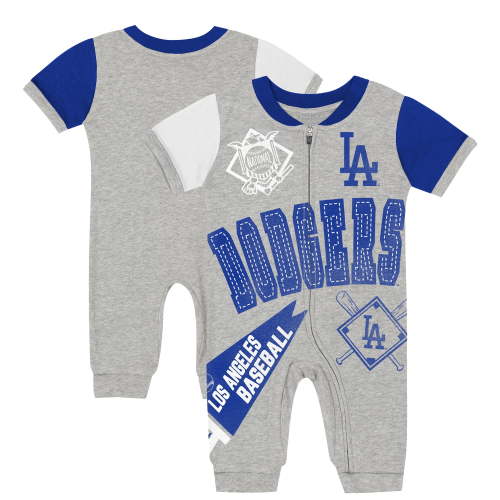 Newborn Outerstuff  Gray Los Angeles Dodgers Hitter Up Jumper