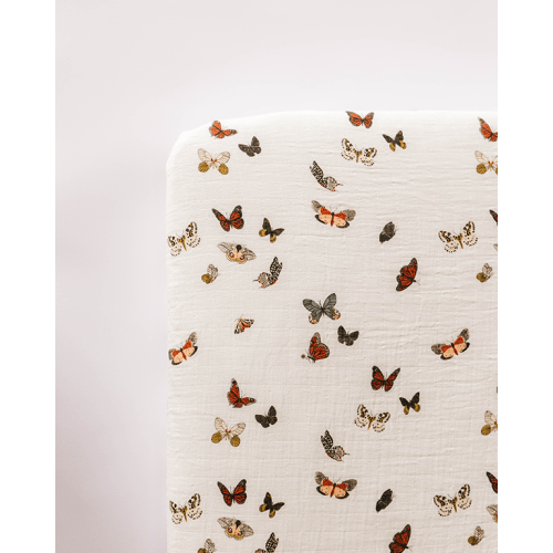 Muslin Crib Sheet | Butterfly Migration