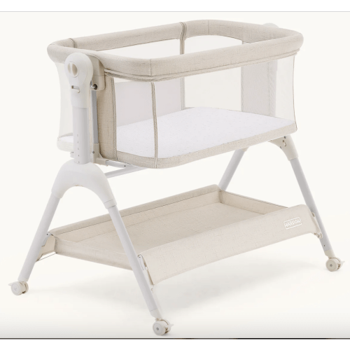 HARPPA Cuddly Sway | 3-in-1 Rocking Baby Bassinet & Bedside Sleeper with Anti-Reflux Mattress for Newborns | Attaches to Bed, Adjustable Height, Tool-Free Setup, Portable Wheels, CPSC Certified, Gentle Rocking Motion | Ideal for Infants, Safe Co-Sleeping