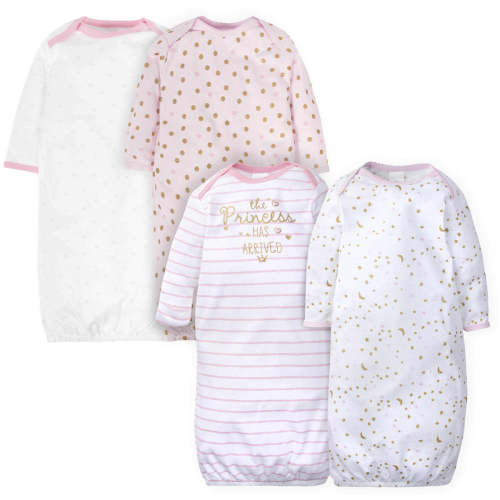 4-Pack Baby Girls Castle Lap Shoulder Gowns – Gerber Childrenswear