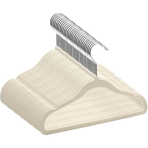 MY Kids Hangers Velvet 50 Pack - Baby Felt Hangers Non Slip Toddler Hanger Childrens Hanger for Kid