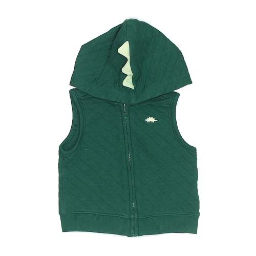 Used Carter 100% Cotton Green Vest 3-6 MO / 6 MO
