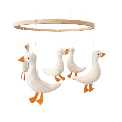 Geese Crib Mobile,Hunting Nursery Decor,Goose Mobile,Neutral Nursery Decor, Felt,Natural cot Mobile, Duck Crib Mobile