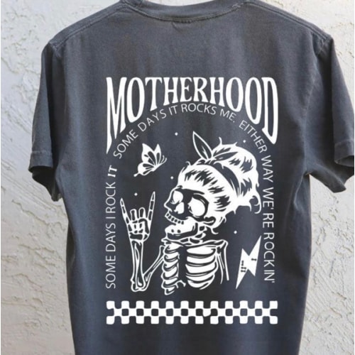 Motherhood Sometimes I Rock It Sometimes It Rocks Me Nursing T-shirt