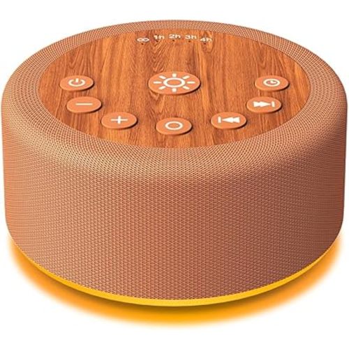 Sleep Sound Machine White Noise Machine with 30 Non Looping Sounds 12 Night light Colors with 5 Timers 36 Adjustable Volume Memory Function Brown Noise Machine for Baby kid Adult & Home Nursery Travel