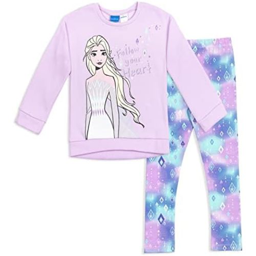 Disney Frozen Girls' Fleece Sweatshirt and Leggings Set Toddler to Big Kid