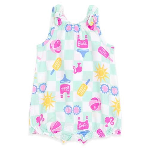 Barbie Baby Girls Bubble Romper Newborn to Infant Sizes (Newborn - 24 Months)