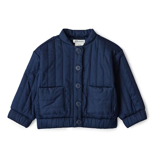 Amazon Essentials x Sofia Grainge Baby Girls' Cotton Sateen Lightweight Printed Jacket