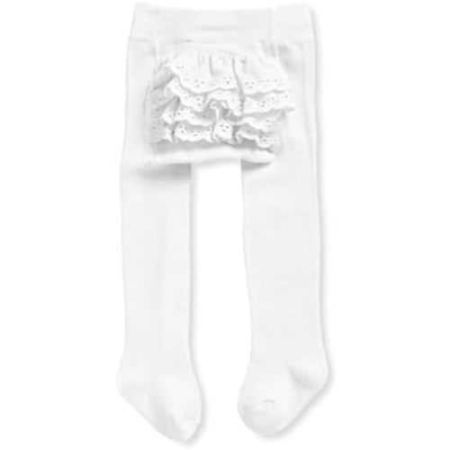 MeMoi Infant Girl's Rhumba Cotton Blend Tights With Ruffles