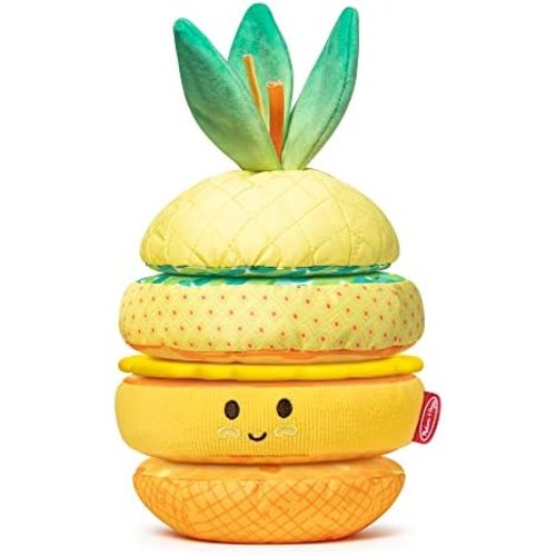 Melissa & Doug Multi-Sensory Pineapple Soft Stacker Infant Toy - Stacking Toys for Babies, Pineapple Stacking Toy for Infants