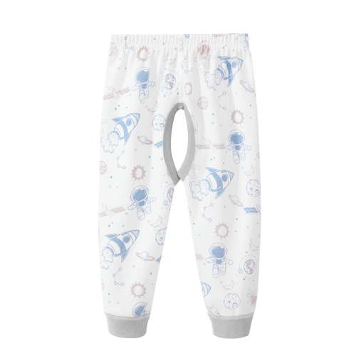 Fesfesfes Infant Open Crotch Pants Baby Thin Pants Casual Elastic Waist Pants Loose Comfortable Pants